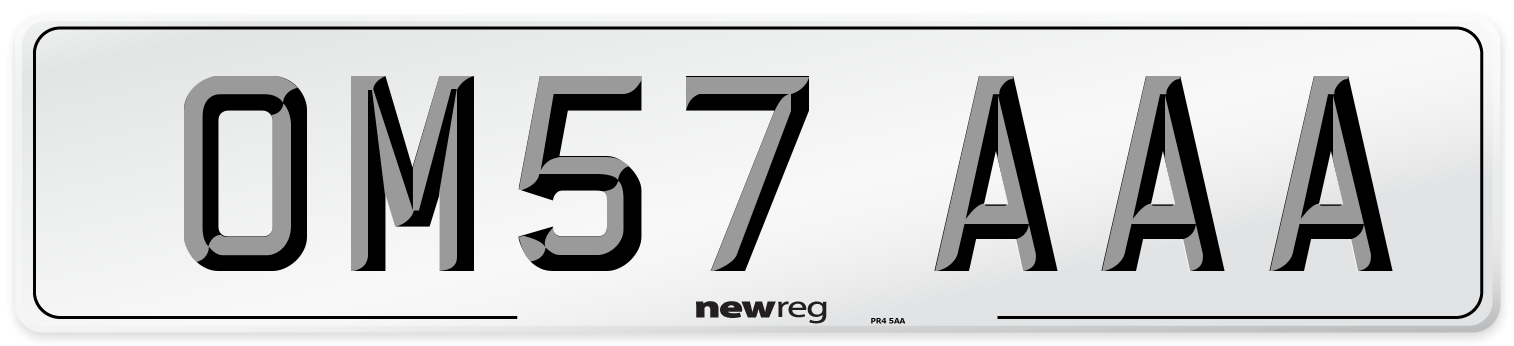 OM57 AAA Number Plate from New Reg